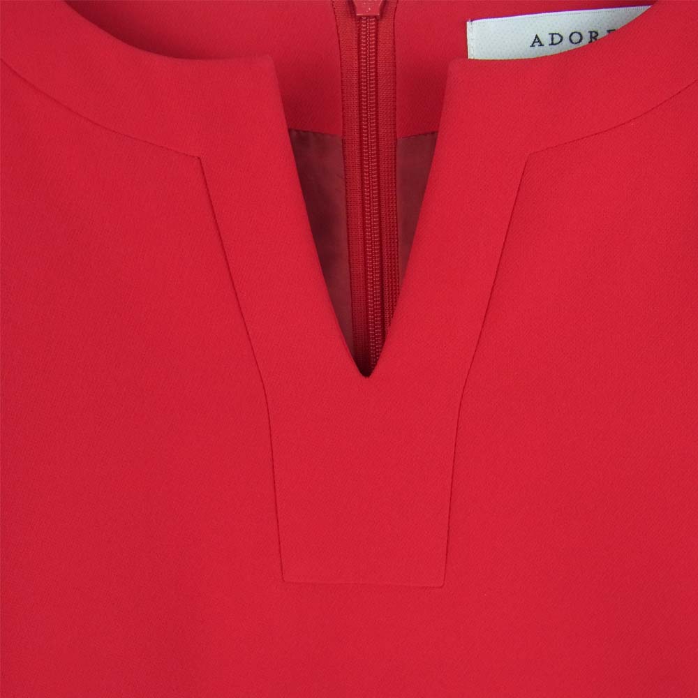 ADORE アドーア 531-9240110 バルーン スリーブ ワンピース 日本製 レッド系 38【中古】