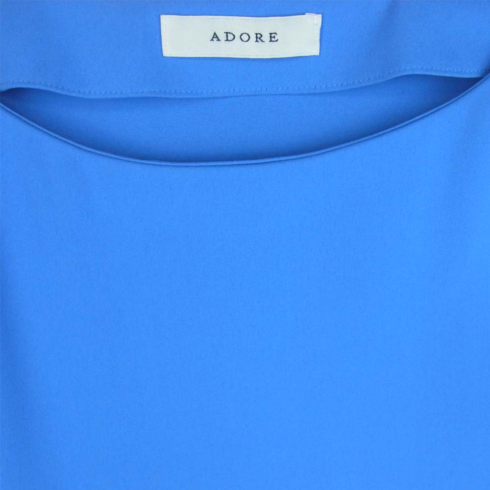 ADORE アドーア 531-9140413 ライトジョーゼット ワンピース 日本製 ブルー系 36【中古】