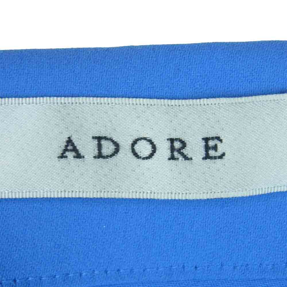 ADORE アドーア 531-9140413 ライトジョーゼット ワンピース 日本製 ブルー系 36【中古】