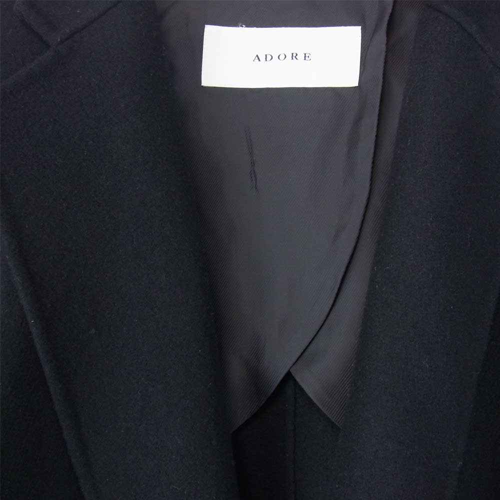 ADORE アドーア 531-8252102 サンドロ リバー テーラード コート ブラック系 38【中古】