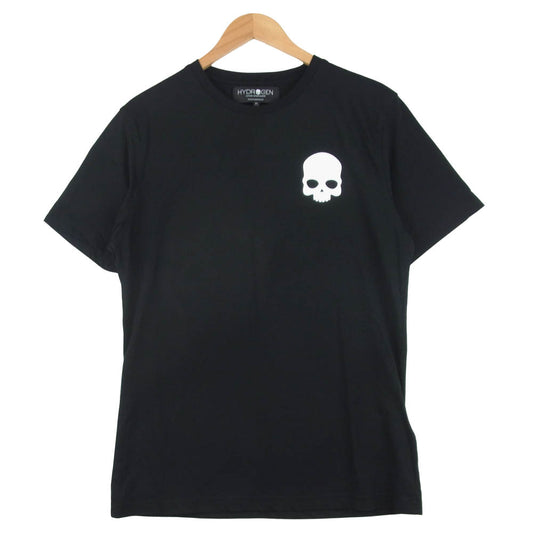 ハイドロゲン スカル 胸プリント 半袖 Tシャツ コットン ブラック系 M【中古】