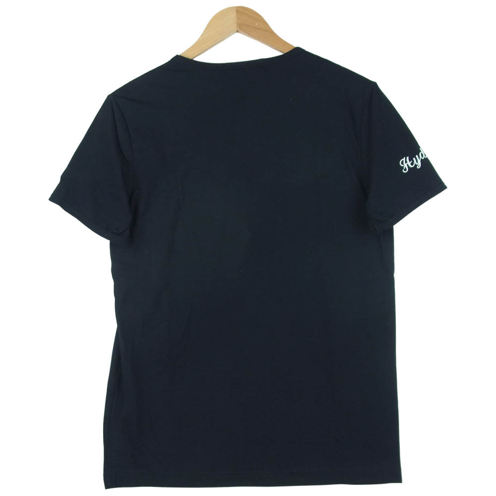 ハイドロゲン スカル 刺繍 半袖 Tシャツ コットン 中国製 ブラック系 M【中古】