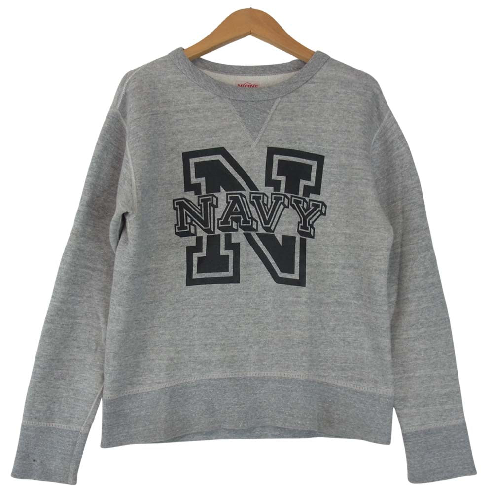 The REAL McCOY'S ザリアルマッコイズ 前V 汗止め NAVY プリント  グレー系 S【中古】