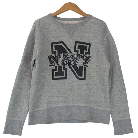 The REAL McCOY'S ザリアルマッコイズ 前V 汗止め NAVY プリント  グレー系 S【中古】