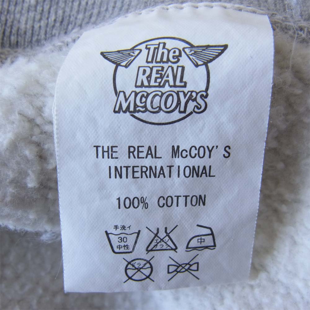 The REAL McCOY'S ザリアルマッコイズ 前V 汗止め NAVY プリント  グレー系 S【中古】