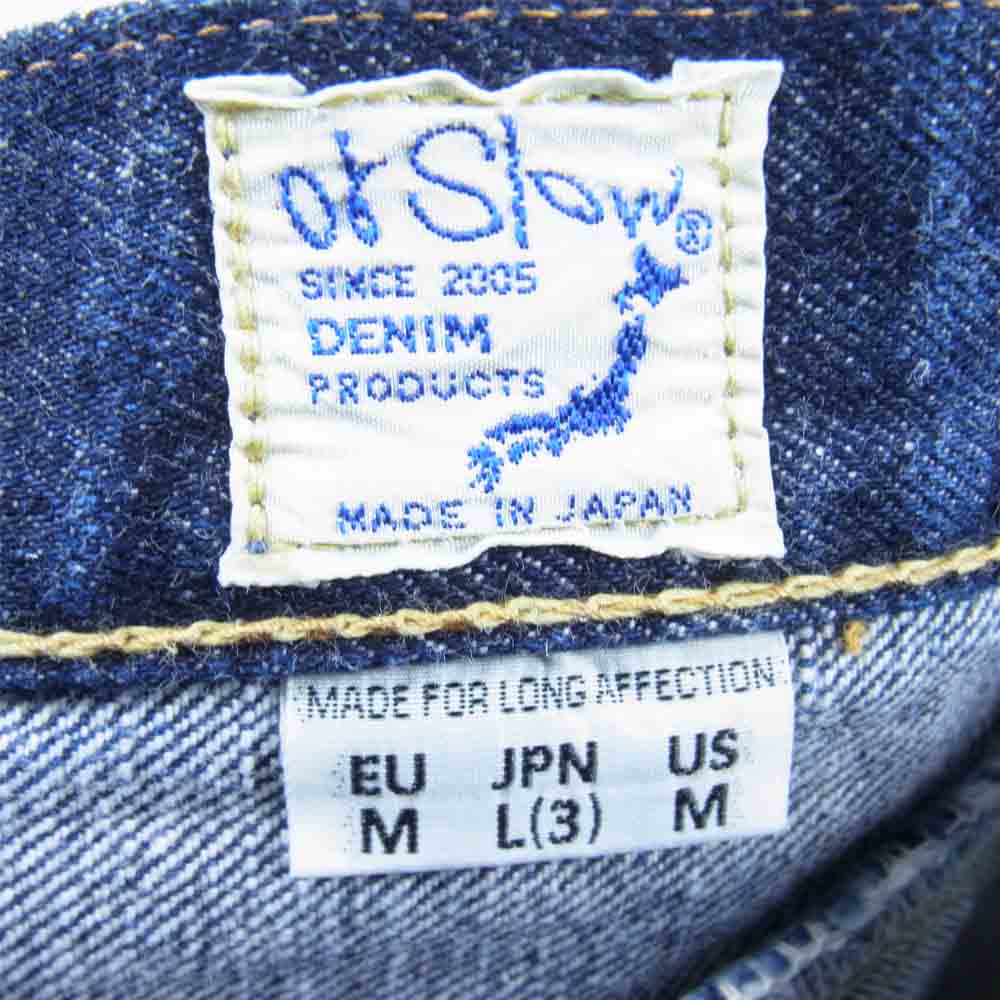 orSlow オアスロウ OR-01-1030-81 オリジナル フラップポケット 5P ボタンフライ セルビッチ テーパード デニムパンツ インディゴブルー系 L【中古】