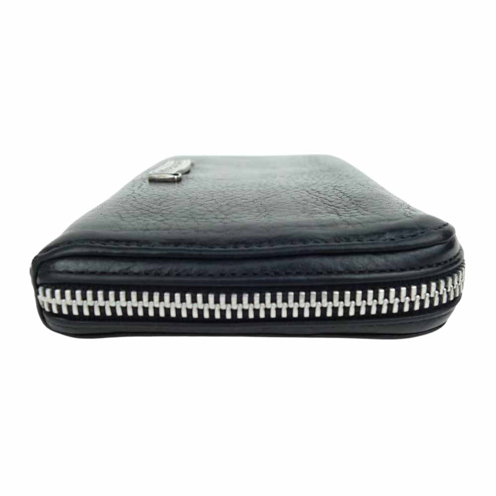 CHROME HEARTS クロムハーツ（原本無） REC F ZIP2 SCRL LABEL スクロールラベル ラウンドファスナー 長財布 ブラック系【中古】
