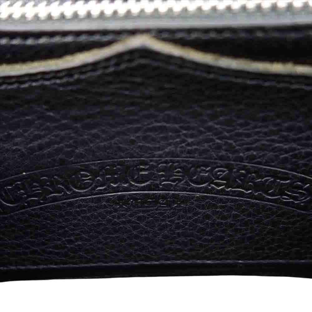 CHROME HEARTS クロムハーツ（原本無） REC F ZIP2 SCRL LABEL スクロールラベル ラウンドファスナー 長財布 ブラック系【中古】