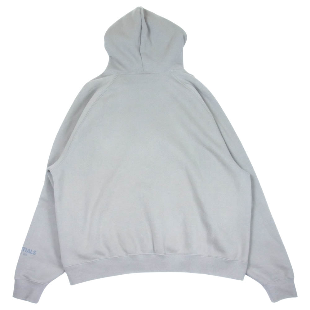 FEAR OF GOD フィアオブゴッド ESSENTIALS エッセンシャルズ フロントロゴ ラバープリント パーカー チャコール系 XL【中古】