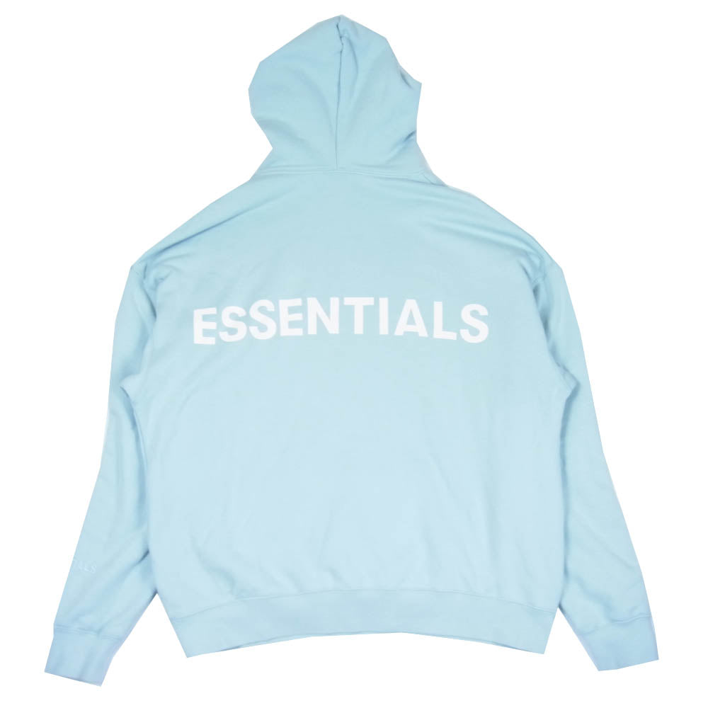FEAR OF GOD フィアオブゴッド ESSENTIALS エッセンシャルズ バックロゴ プリント パーカー ライトグリーン系 L【中古】