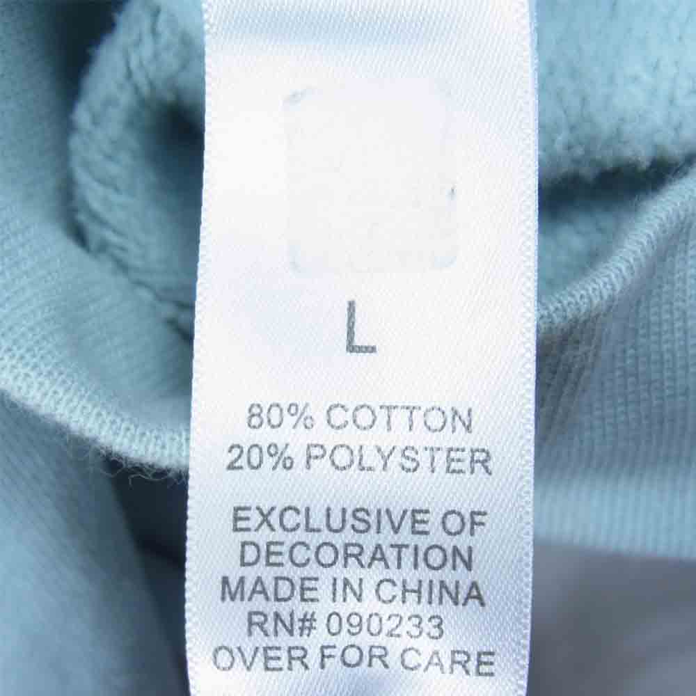FEAR OF GOD フィアオブゴッド ESSENTIALS エッセンシャルズ バックロゴ プリント パーカー ライトグリーン系 L【中古】