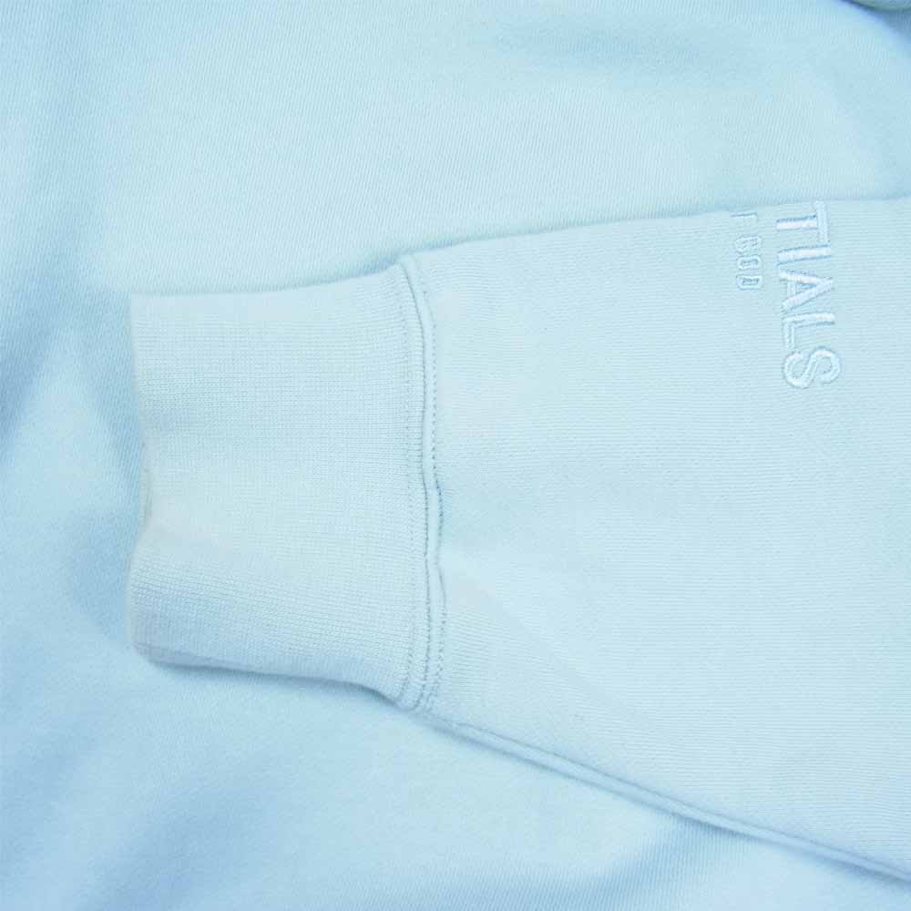 FEAR OF GOD フィアオブゴッド ESSENTIALS エッセンシャルズ バックロゴ プリント パーカー ライトグリーン系 L【中古】