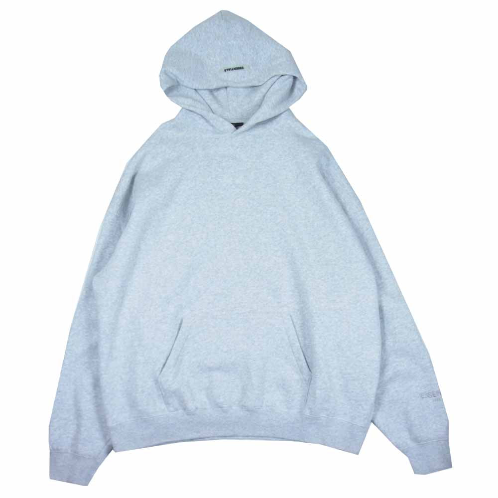 FEAR OF GOD フィアオブゴッド ESSENTIALS エッセンシャルズ リフレクター バックロゴ フーディ ヘザーグレー グレー系 XL【中古】