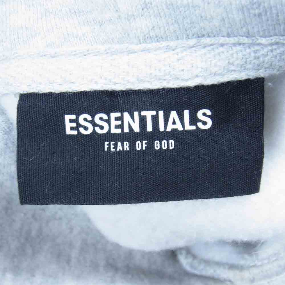 FEAR OF GOD フィアオブゴッド ESSENTIALS エッセンシャルズ リフレクター バックロゴ フーディ ヘザーグレー グレー系 XL【中古】