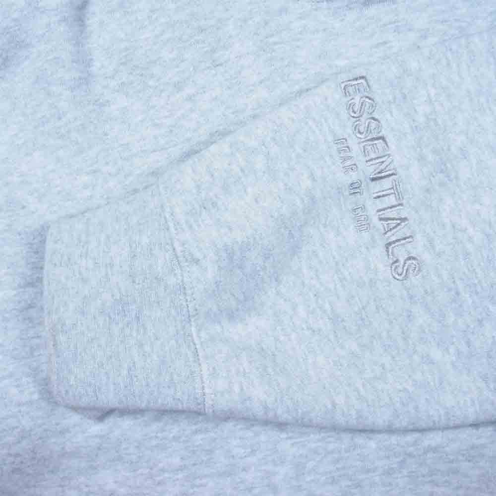 FEAR OF GOD フィアオブゴッド ESSENTIALS エッセンシャルズ リフレクター バックロゴ フーディ ヘザーグレー グレー系 XL【中古】