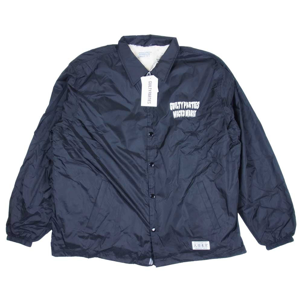 WACKO MARIA ワコマリア 21AW 21FWE-WMO-BL04 BOA COACH JACKET ボア コーチ ブラック系 XL【新古品】【未使用】【中古】