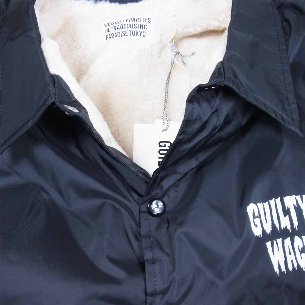 WACKO MARIA ワコマリア 21AW 21FWE-WMO-BL04 BOA COACH JACKET ボア コーチ ブラック系 XL【新古品】【未使用】【中古】