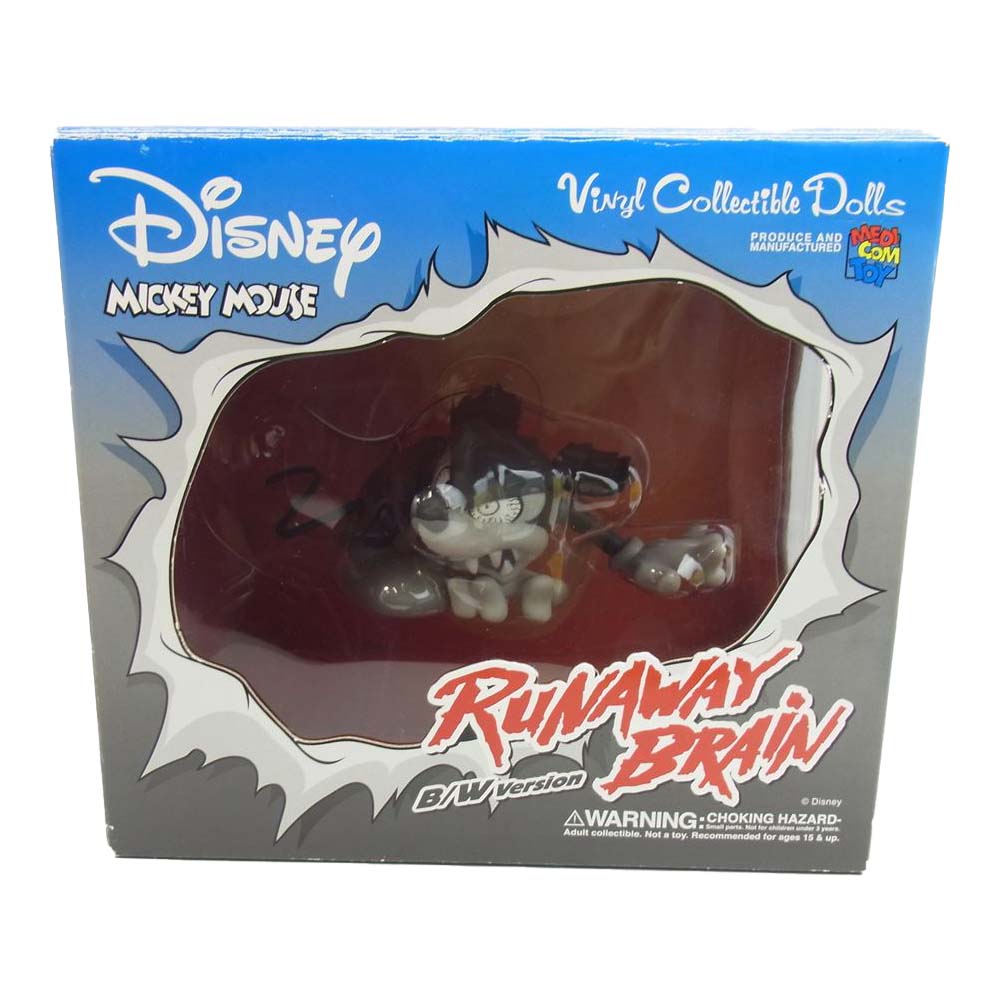 MEDICOM TOY メディコムトイ 未使用品 RUNAWAY BRAiN VCD 狂乱ミッキー BW version【極上美品】【中古】