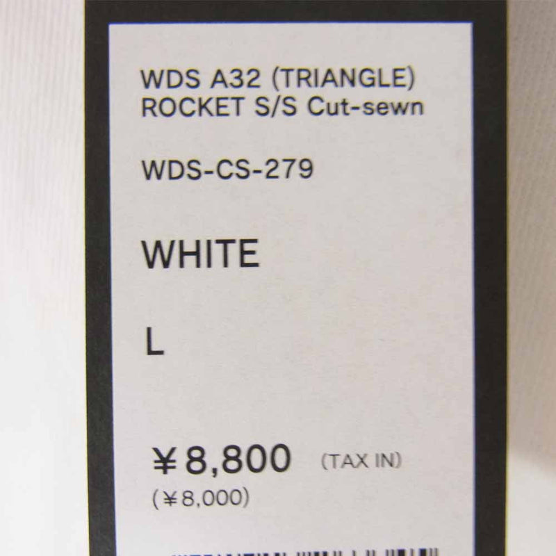 WIND AND SEA ウィンダンシー WDS-CS-279 A32 TRIANGLE ROCKET S/S Cut-Sewn ロケット ショートスリーブ カットソー ホワイト系 L【美品】【中古】