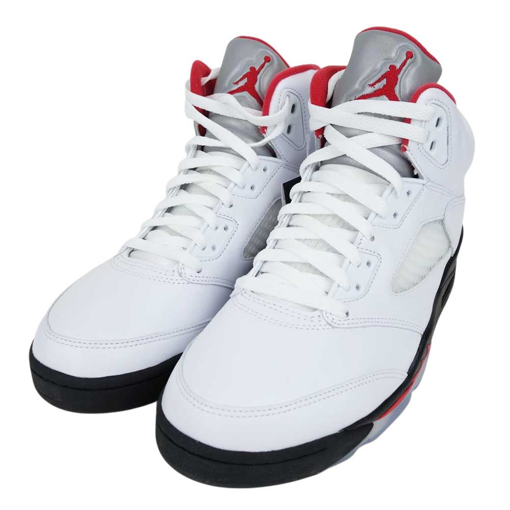 NIKE ナイキ DA1911-102 AIR JORDAN 5 RETRO FIRE RED エアジョーダン ファイブ レトロ ファイヤーレッド ホワイト系 28cm【美品】【中古】