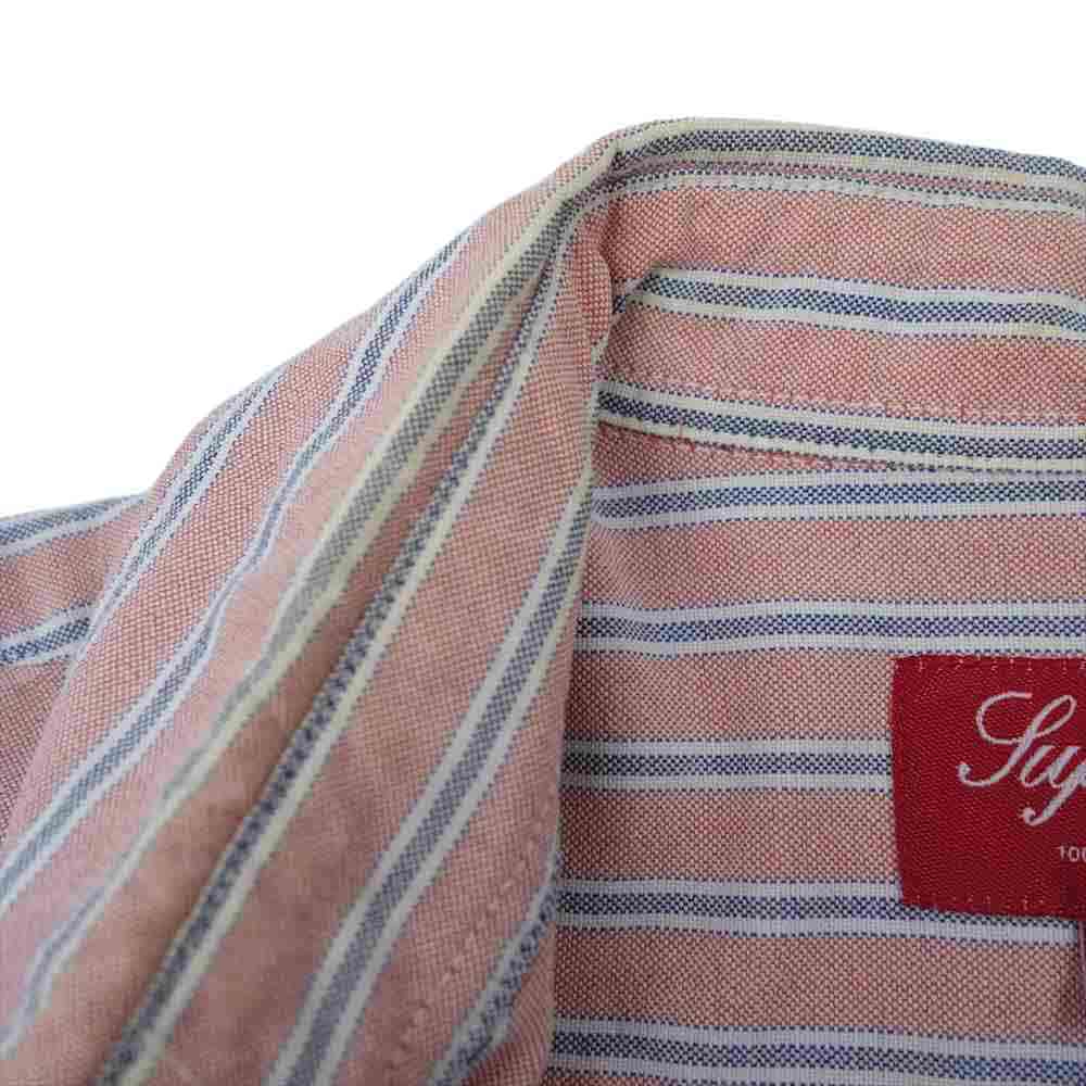 Supreme シュプリーム STRIPE OXFORD BD SHIRTS ストライプ オックスフォード BD ピンク系 M【中古】