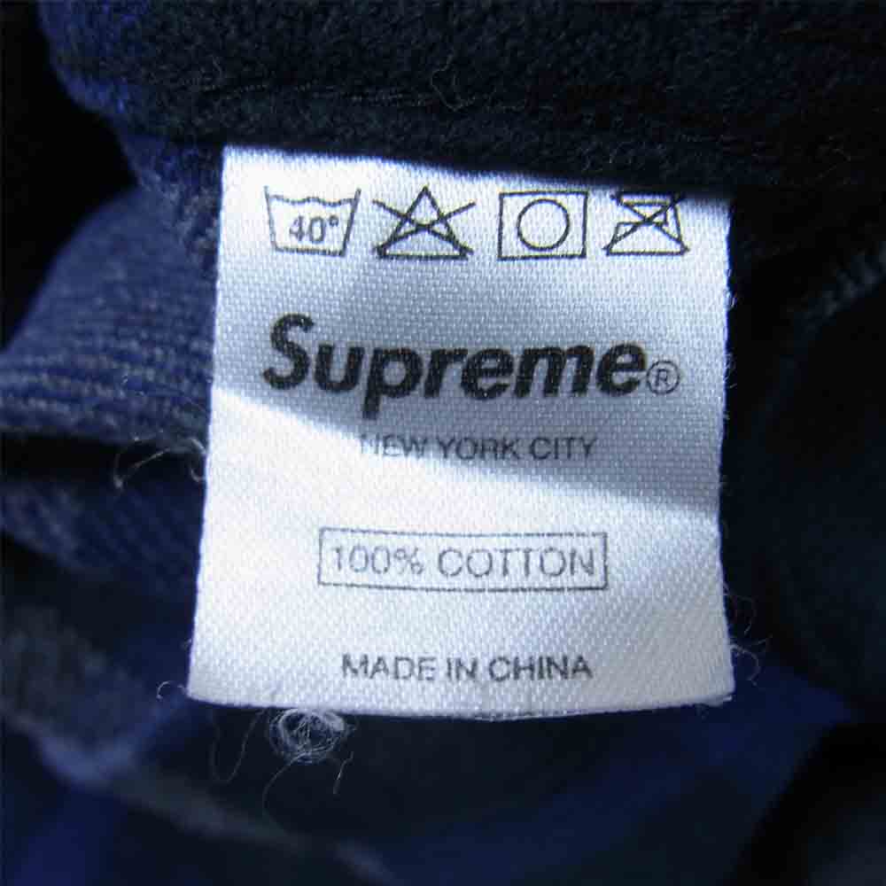 Supreme シュプリーム heavyweight flannel shirt ヘビーウェイト フランネル シャツ ブルー系 L【中古】
