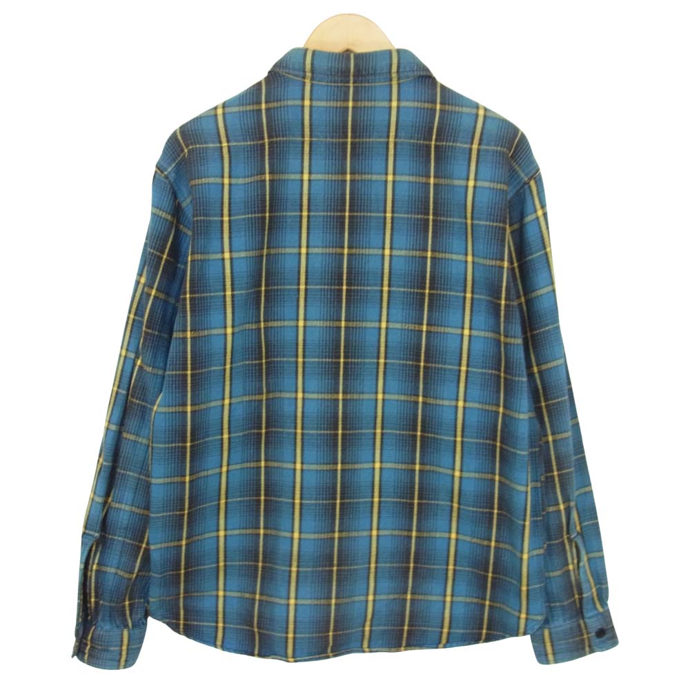 TENDERLOIN テンダーロイン T-HEAVY FLANNEL CHECK SHT ヘビー フランネル チェック ブルー系 L【中古】