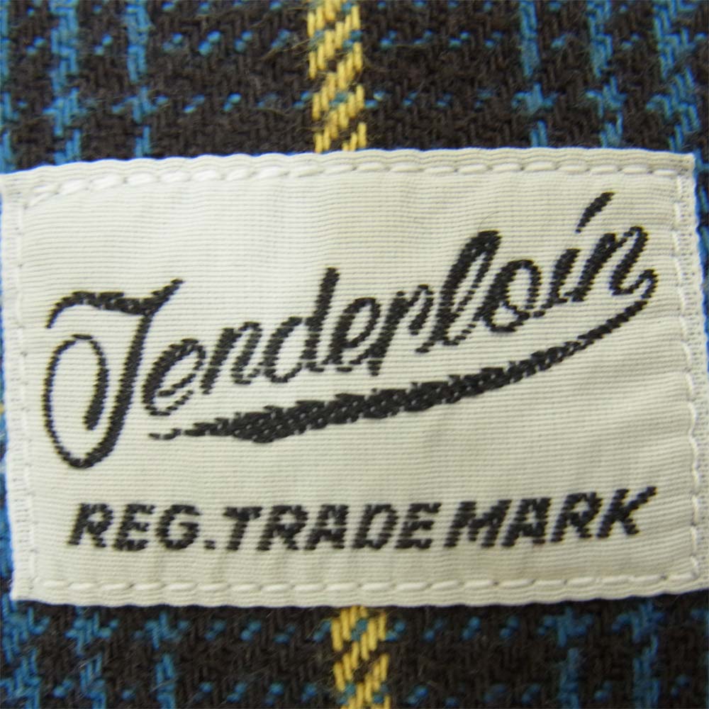 TENDERLOIN テンダーロイン T-HEAVY FLANNEL CHECK SHT ヘビー フランネル チェック ブルー系 L【中古】