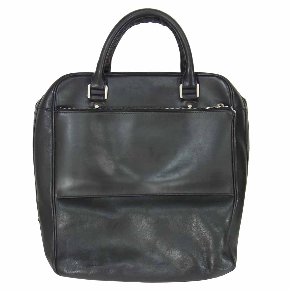 BALENCIAGA バレンシアガ ジップ レザー ブリーフケース ブラック系【中古】