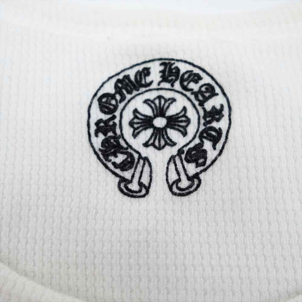 CHROME HEARTS クロムハーツ（原本無） 国内正規品 ホースシュー プリント ロングスリーブ Tシャツ カットソー ホワイト系【中古】