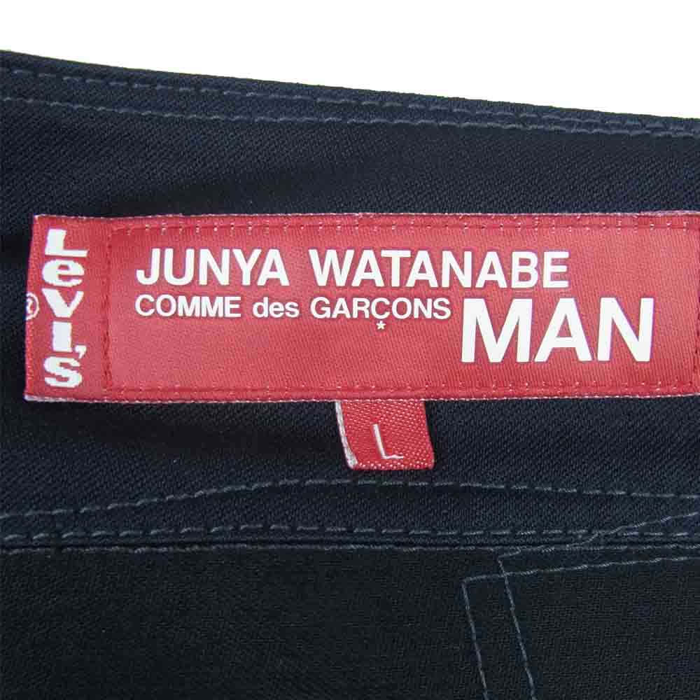 JUNYA WATANABE COMME des GARCONS MAN ジュンヤワタナベコムデギャルソンマン WG-P207 Levis リーバイス モールスキン オーバーオール パンツ ダークネイビー系 L W37【美品】【中古】