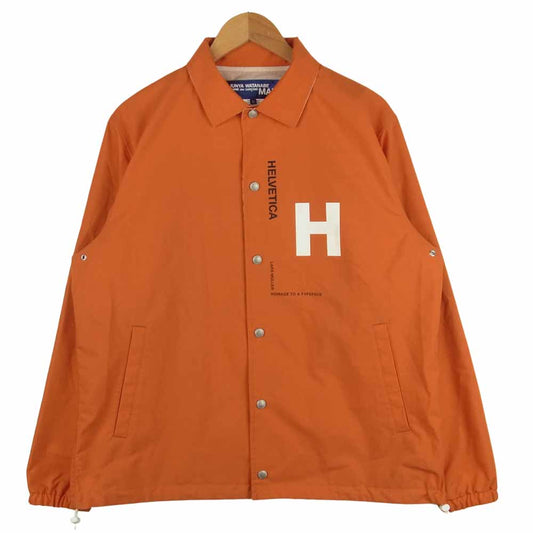 JUNYA WATANABE COMME des GARCONS MAN ジュンヤワタナベコムデギャルソンマン WG-J001 Helvetica リバーシブル コーチ ジャケット オレンジ系 ホワイト系 M【中古】