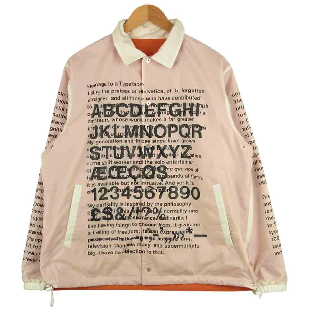 JUNYA WATANABE COMME des GARCONS MAN ジュンヤワタナベコムデギャルソンマン WG-J001 Helvetica リバーシブル コーチ ジャケット オレンジ系 ホワイト系 M【中古】