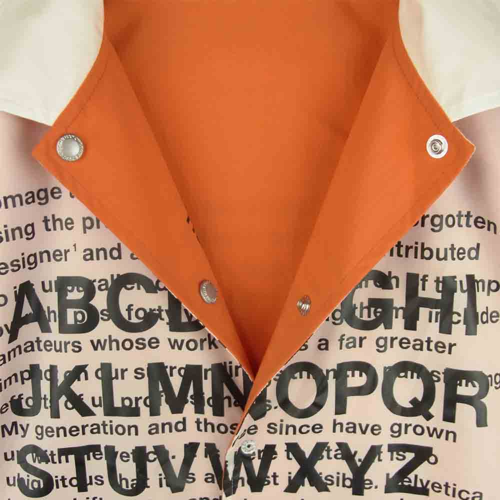 JUNYA WATANABE COMME des GARCONS MAN ジュンヤワタナベコムデギャルソンマン WG-J001 Helvetica リバーシブル コーチ ジャケット オレンジ系 ホワイト系 M【中古】