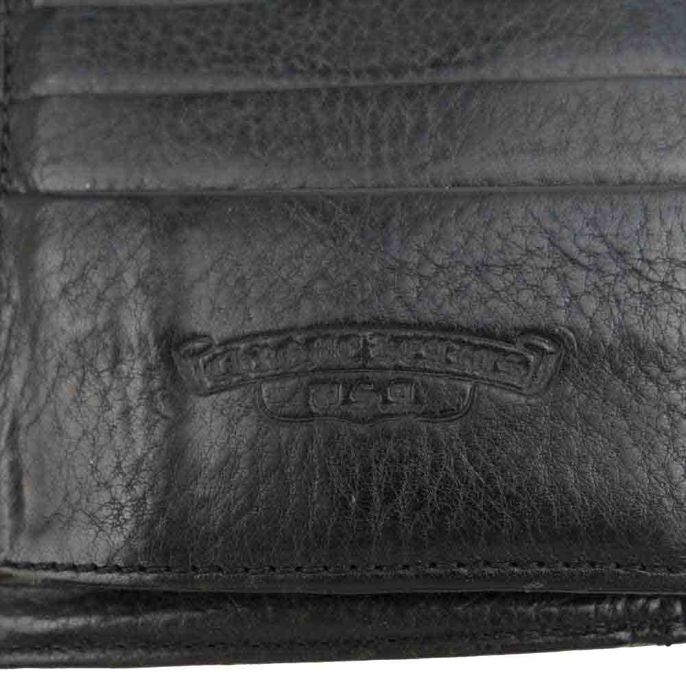 CHROME HEARTS クロムハーツ（原本無） クロスボール ボタン ウェーブ ウォレット ブラック系【中古】