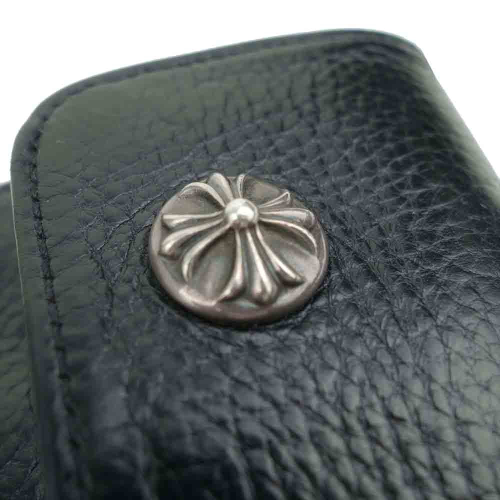 CHROME HEARTS クロムハーツ（原本無） クロスボール ボタン ウェーブ ウォレット ブラック系【中古】