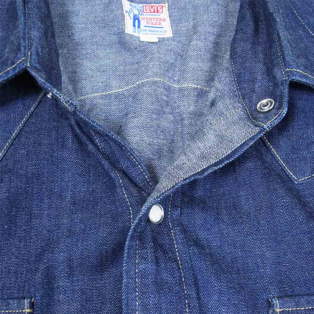 Levi's リーバイス 72050027 LVC 1955 Sawtooth Denim Shirt デニム ウエスタン シャツ インディゴブルー系 M【中古】