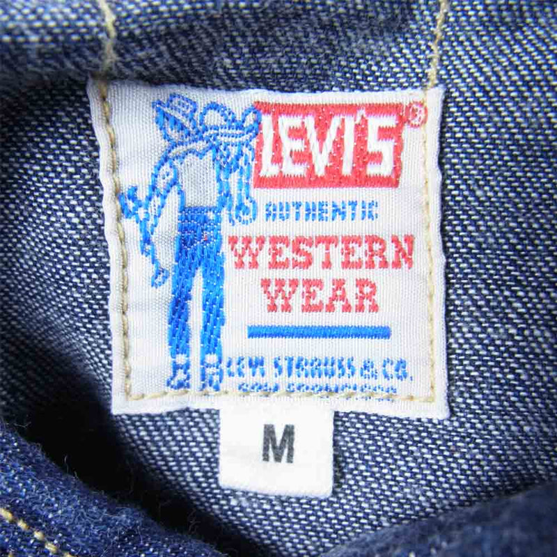 Levi's リーバイス 72050027 LVC 1955 Sawtooth Denim Shirt デニム ウエスタン シャツ インディゴブルー系 M【中古】