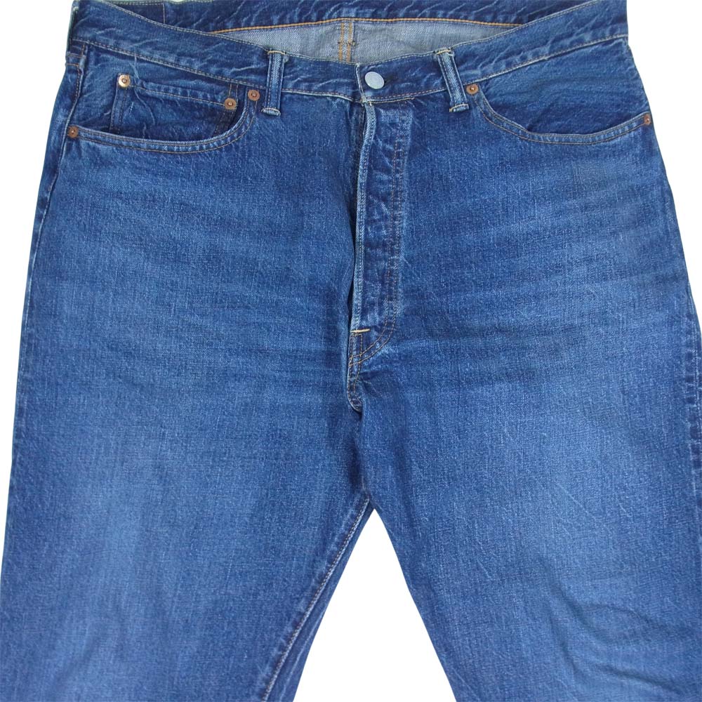 WAREHOUSE ウエアハウス 1101 BIG E TYPE 12oz USED WASH 2ND-HAND セコハン ユーズド加工 デニム インディゴブルー系 38【美品】【中古】