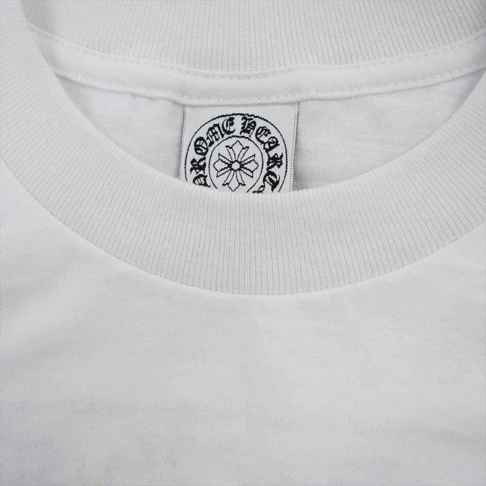 CHROME HEARTS クロムハーツ（原本無） 国内正規品 USA製 ホースシュー スクロールラベル スタープリント ポケット付き S/S Tシャツ ホワイト系 M【中古】