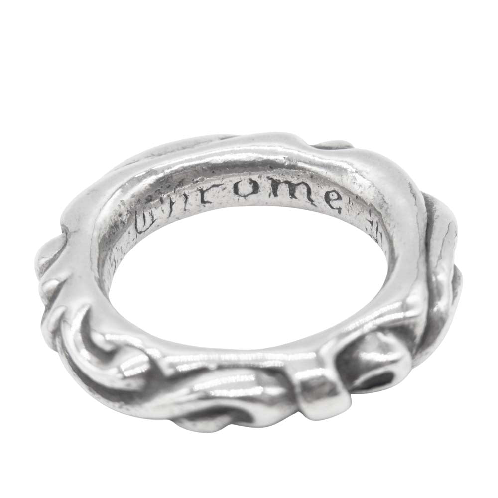 CHROME HEARTS クロムハーツ（原本無） SCRL BAND RING スクロールバンド リング シルバー系 9.5号【中古】