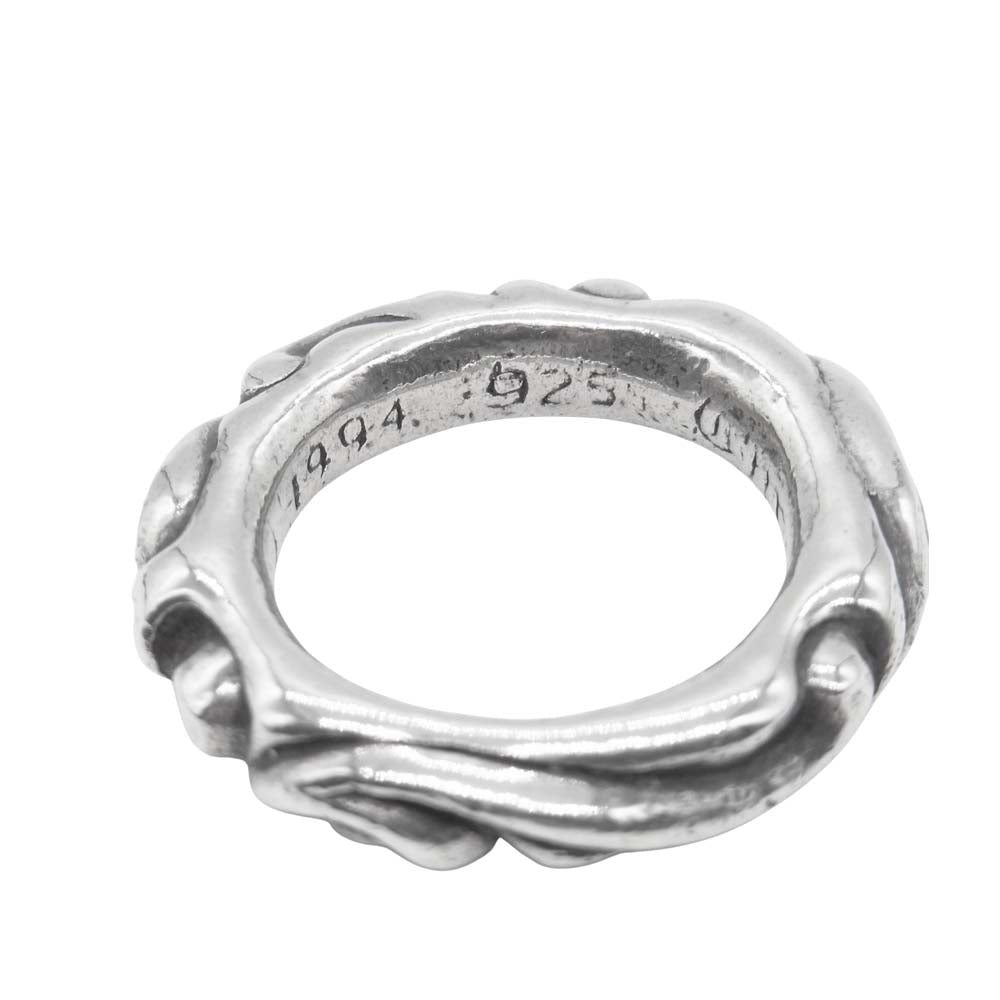 CHROME HEARTS クロムハーツ（原本無） SCRL BAND RING スクロールバンド リング シルバー系 9.5号【中古】
