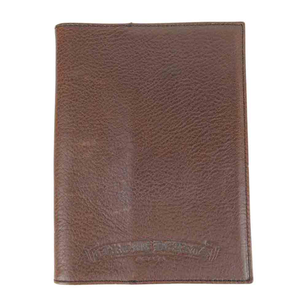 CHROME HEARTS クロムハーツ（原本無） PASSPORT COVER 3セメタリー クロスパッチ レザー パスポートケース ブラウン系【中古】