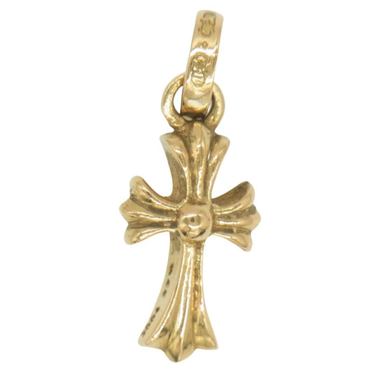 CHROME HEARTS クロムハーツ（原本無） 22K ベイビー ファット クロス チャーム ネックレス【中古】