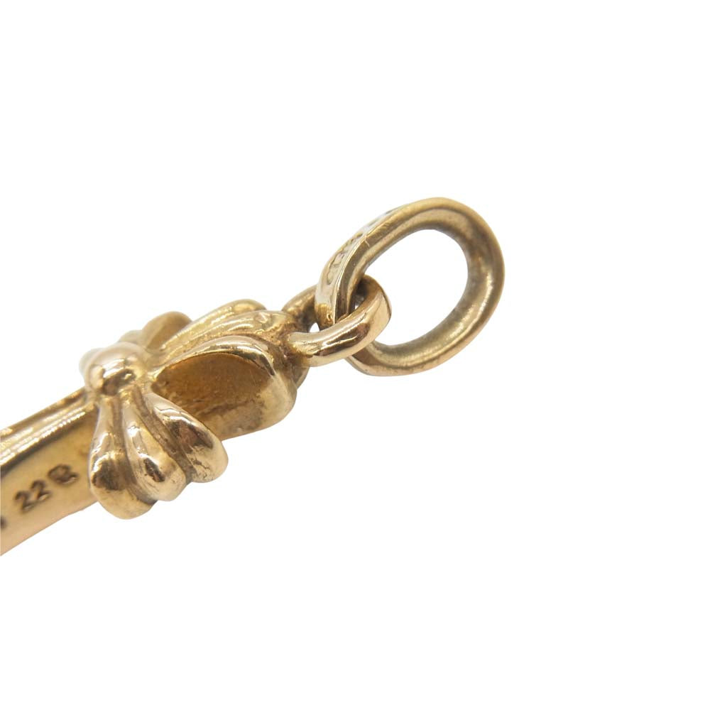 CHROME HEARTS クロムハーツ（原本無） 22K ベイビー ファット クロス チャーム ネックレス【中古】