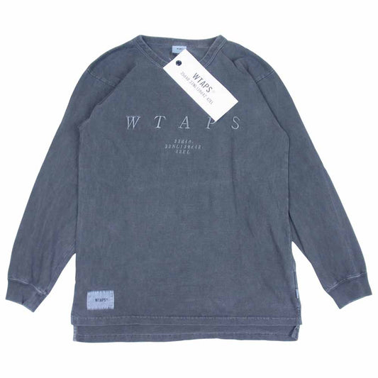 WTAPS ダブルタップス 18SS 181ATDT-CSM17 DESIGN LS SYS TEE デザイン システム ロングスリーブ Tシャツ ブラック系 1【中古】