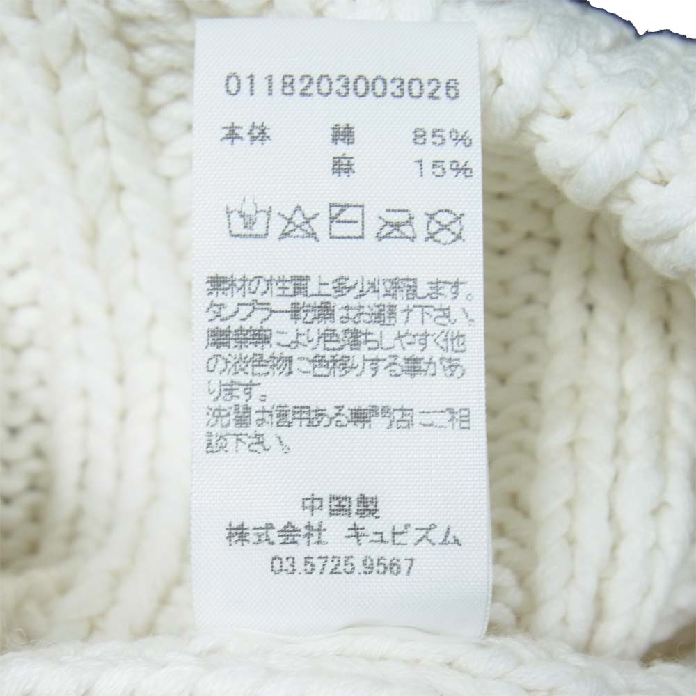 VISVIM ビズビム 18AW 0118203003026 KNIT CAP ニット キャップ 帽子 アイボリー系 FREE【中古】
