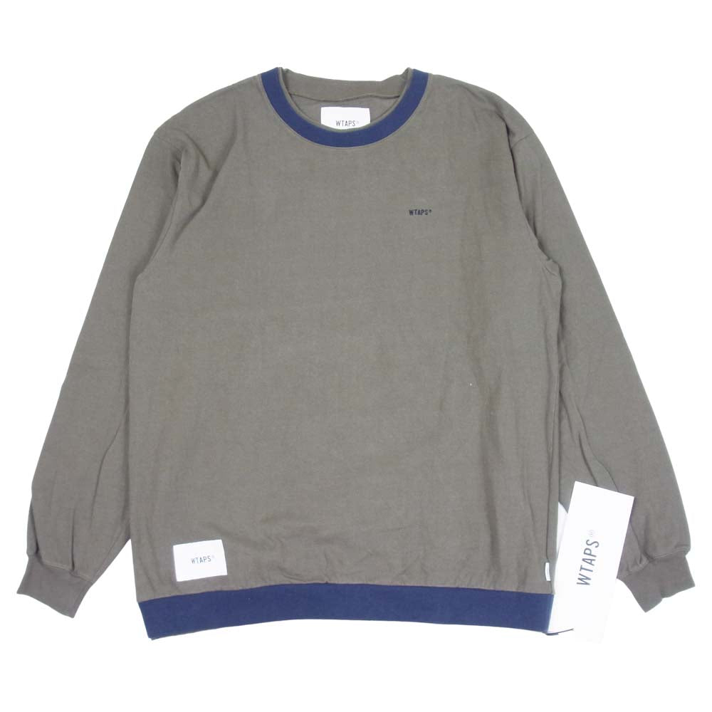 WTAPS ダブルタップス 20SS 201ATDT-CSM35 SNEAK PEAK TEE COTTON 長袖 Tシャツ OLIVEDRAB S【中古】