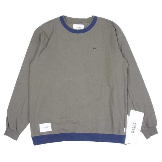 WTAPS ダブルタップス 20SS 201ATDT-CSM35 SNEAK PEAK TEE COTTON 長袖 Tシャツ OLIVEDRAB S【中古】