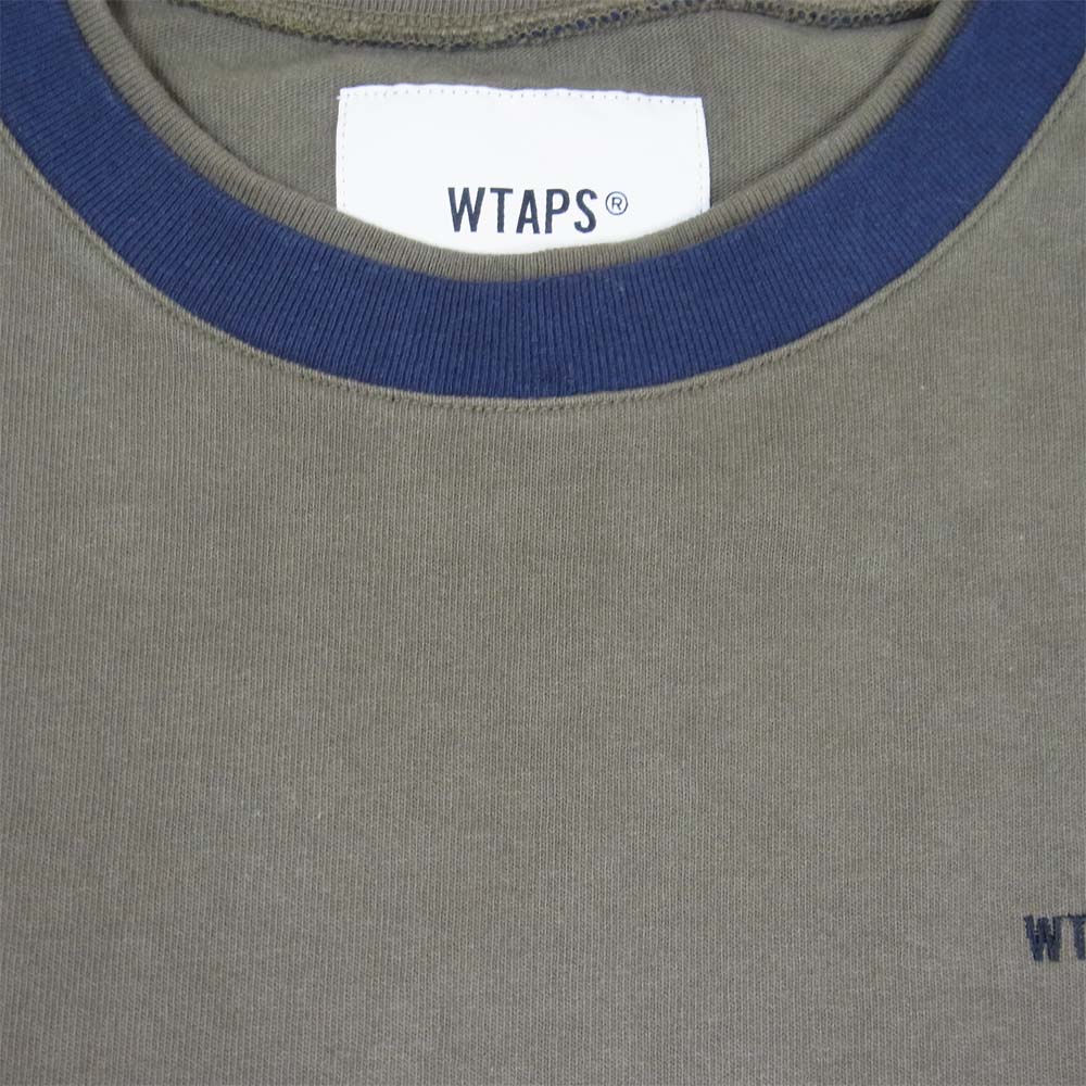 WTAPS ダブルタップス 20SS 201ATDT-CSM35 SNEAK PEAK TEE COTTON 長袖 Tシャツ OLIVEDRAB S【中古】